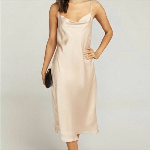 Show Me Your MuMu Dresses & Skirts - Show Me Your Mumu Verona Cowl Satin Slip Dress NWT